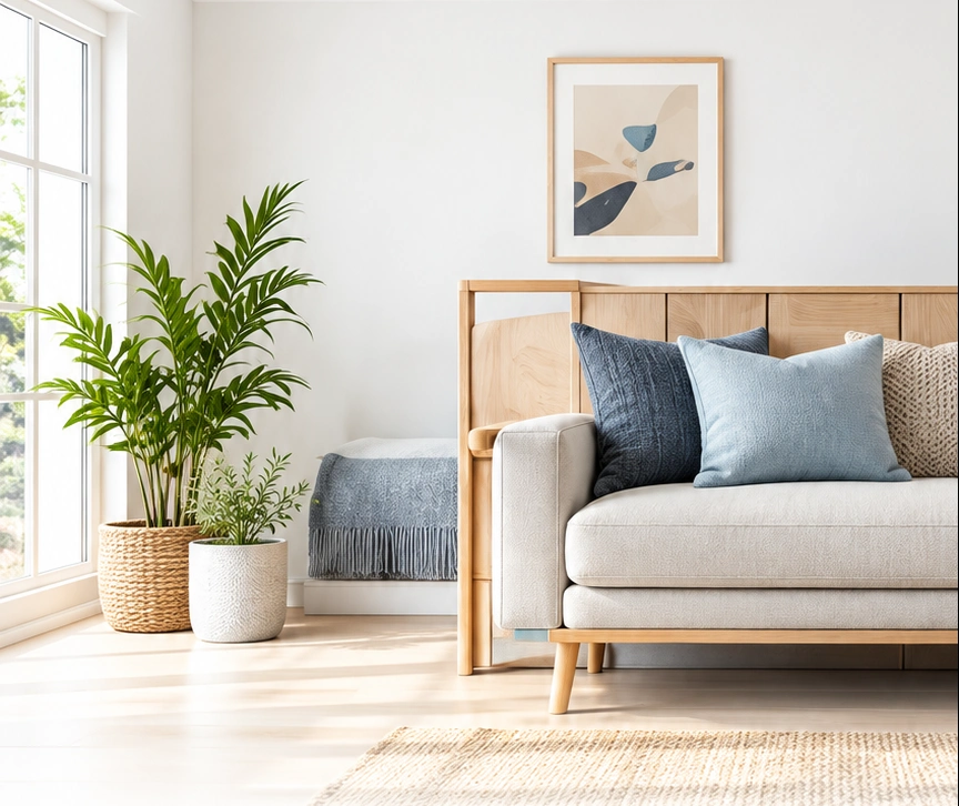 A bright, welcoming living room